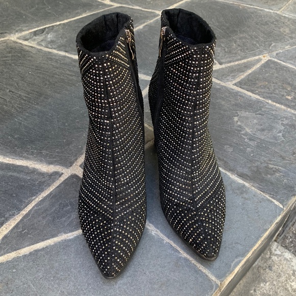 Rhinestone Studded Ankle Boots - Picture 11 of 13